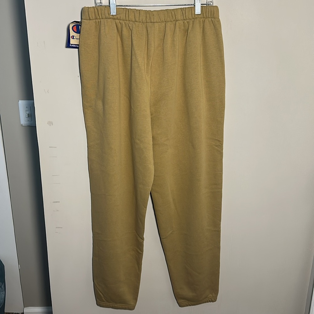 Champion new classic fleece Men's Tan breathable midweight Sweatpants - Picture 7 of 9